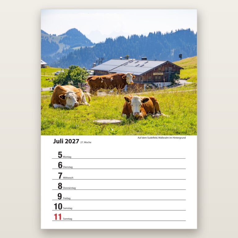 Woche 27, Motiv aus dem Bayrischzell Wochenkalender 2027 Fotoedition