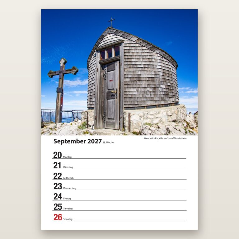 Woche 38, Motiv aus dem Bayrischzell Wochenkalender 2027 Fotoedition