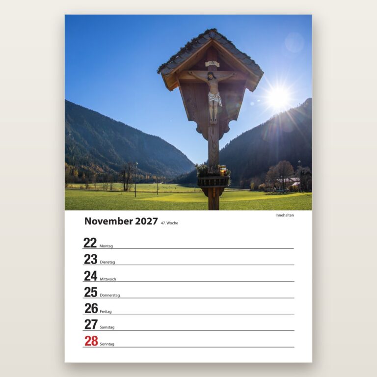 Woche 47, Motiv aus dem Bayrischzell Wochenkalender 2027 Fotoedition