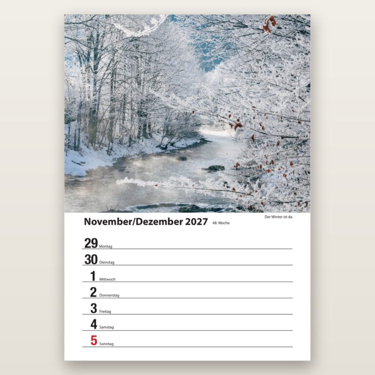 Woche 48, Motiv aus dem Bayrischzell Wochenkalender 2027 Fotoedition