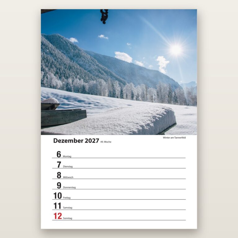 Woche 49, Motiv aus dem Bayrischzell Wochenkalender 2027 Fotoedition